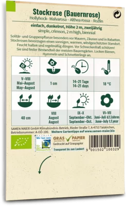 Bio Stockrose - Bauernrose