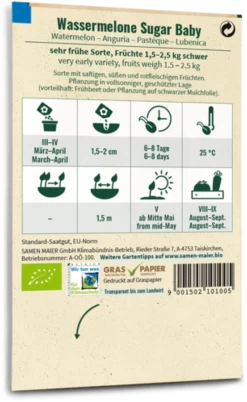 Bio Wassermelone "Sugar Baby"