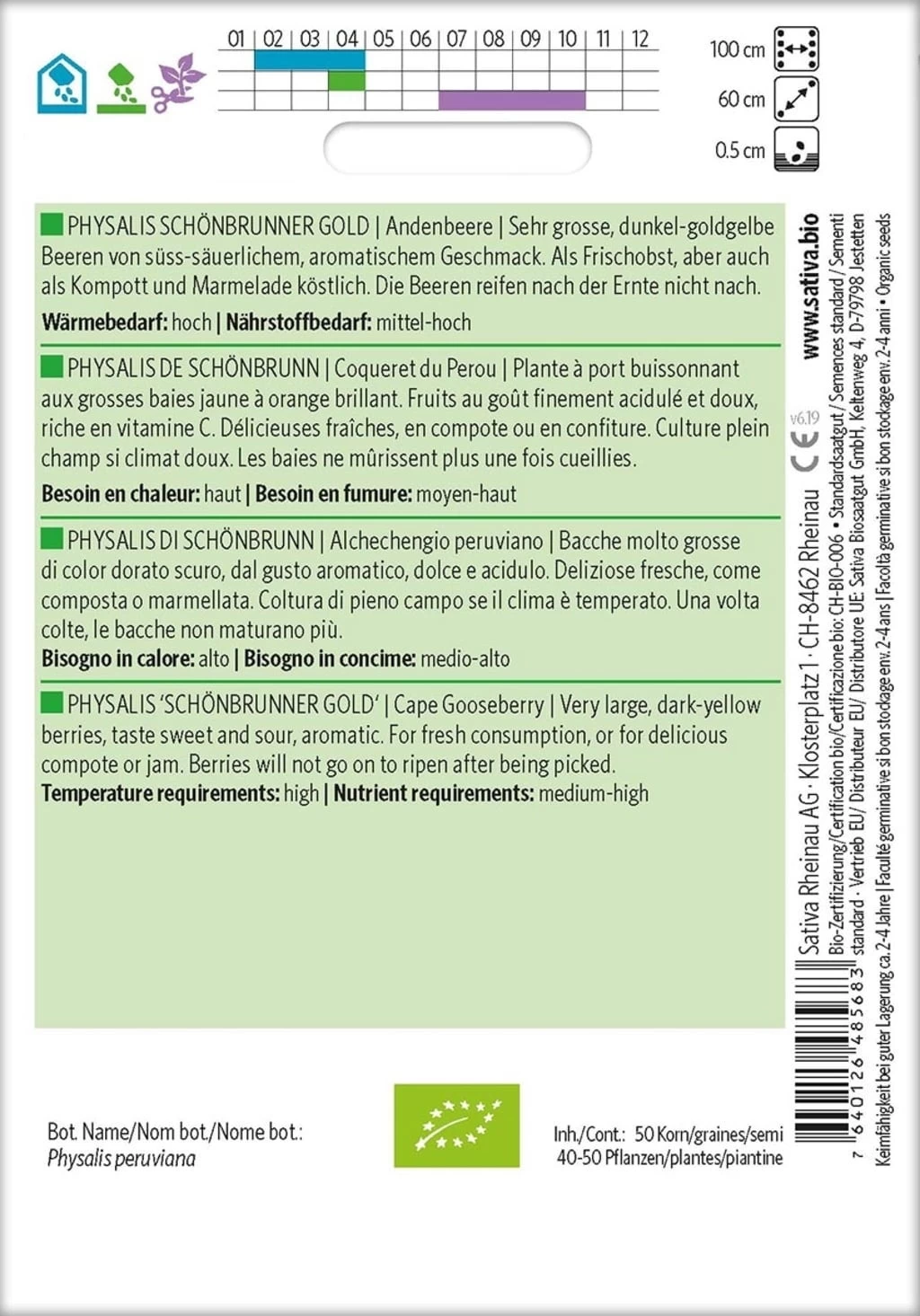 Bio Andenbeere "Physalis Schönbrunner Gold" – Bild 2