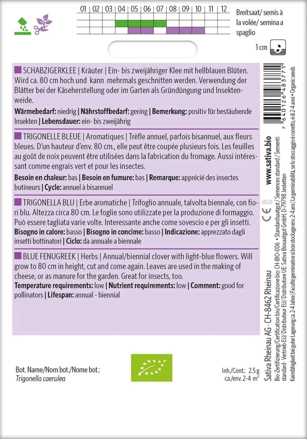 Bio Kräuter "Schabzigerklee" – Bild 2