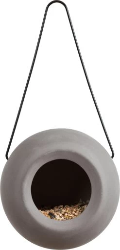 Vogelfütterer Lisa Aus Keramik - Grau
