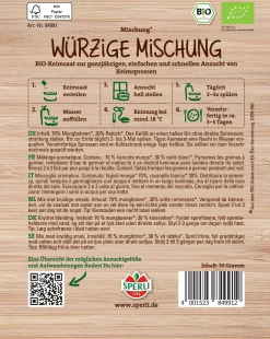 Bio Keimsprossen-Saat "WĂŒrzige Mischung"
