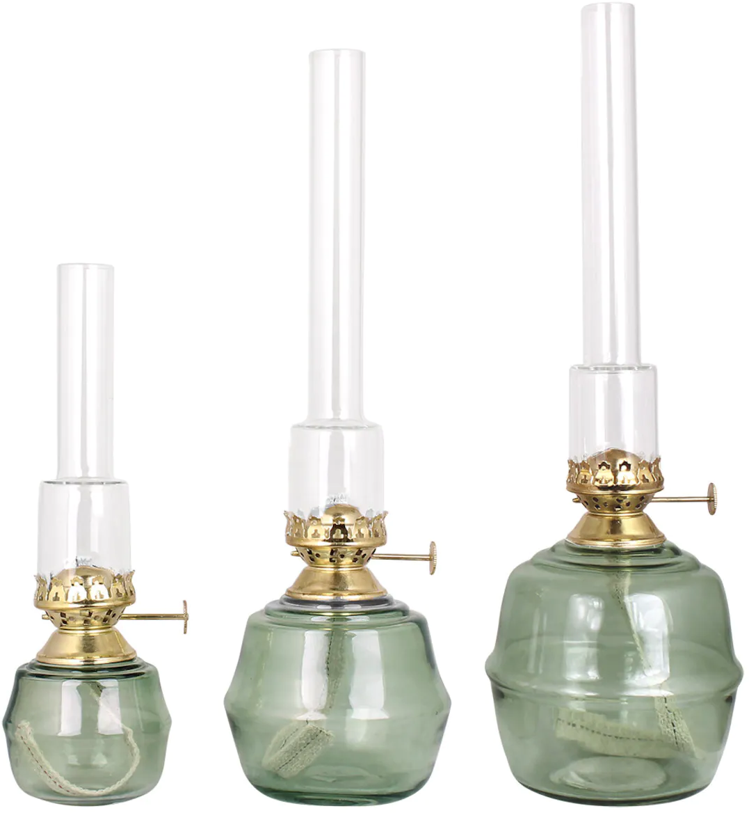 Petroleumlampe "Majken" Large, Grün