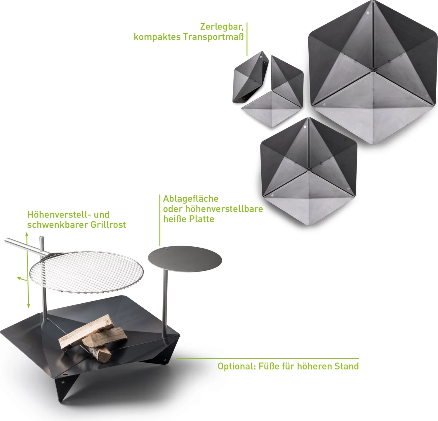 TRIPLE Feuerschale, 65 Cm – Bild 3