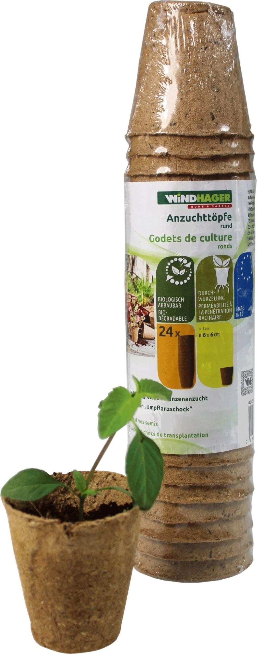 Windhager Anzucht-Töpfe 6 Cm Rund, 24 Stück