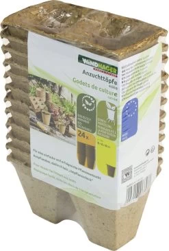 Windhager Anzucht-Töpfe 6 Cm Eckig, 6x12x6 Cm (24 Stück)
