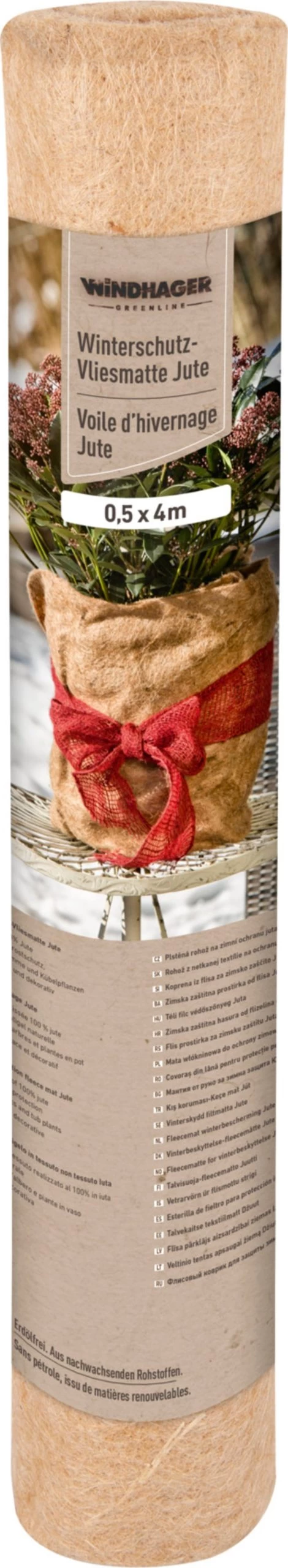 Windhager Jute Winterschutz-Vliesmatte Öko, 0,5 X 4 M – Bild 4