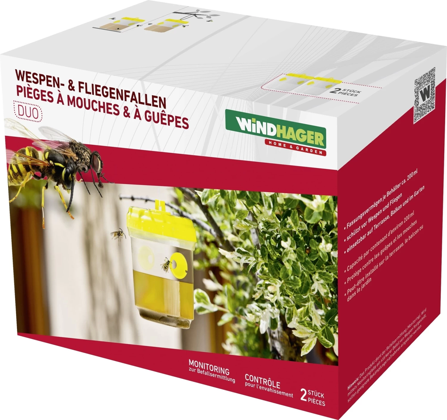 Windhager Wespen- & Fliegenfalle - 2 Stück, 2 Stück – Bild 5